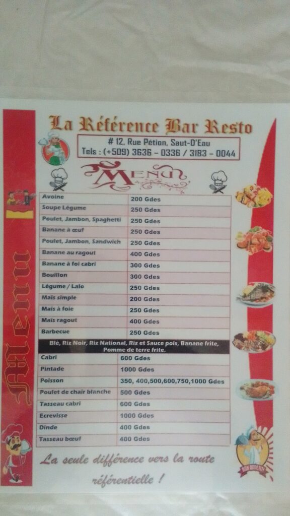La Reference Bar Resto – Restaurant à Saut-d&rsquo;Eau
