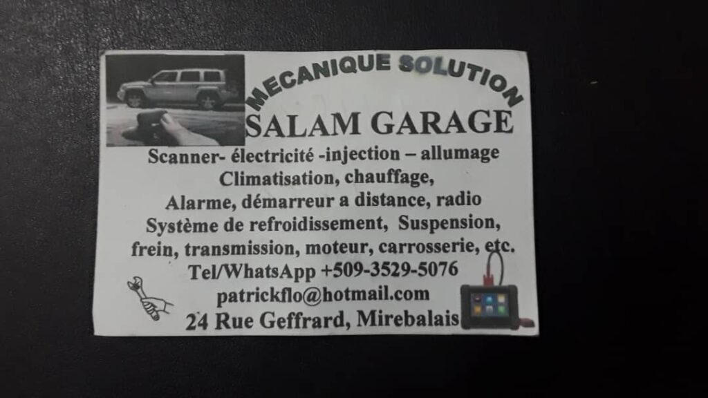 SALAM GARAGE – Réparation Auto à Mirebalais
